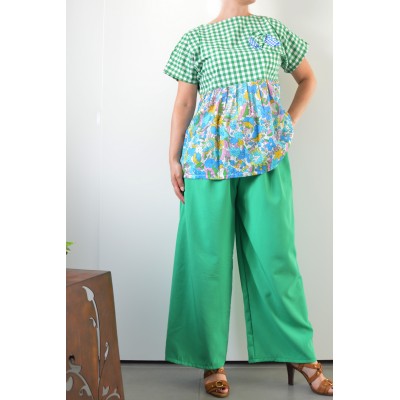 Pantaloni Palazzo • Verde...