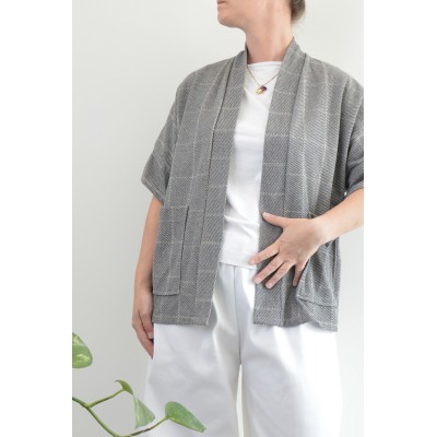 Kimono Giacca • Riga panna...