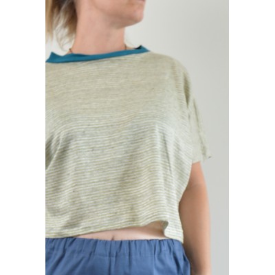 Blusa Diritta • Rigato fine...