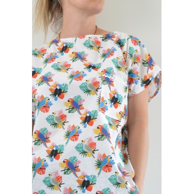 Blusa Diritta con taschino...