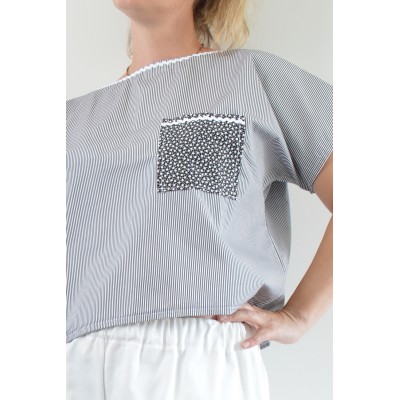 Blusa Diritta con taschino...