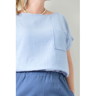 Blusa Diritta con taschino...